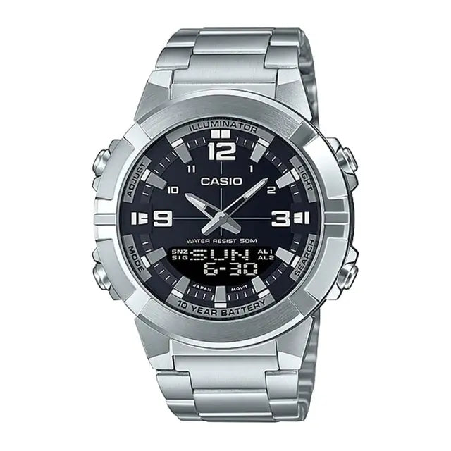 CASIO Analogue Digital Men's Stainless Steel Watch